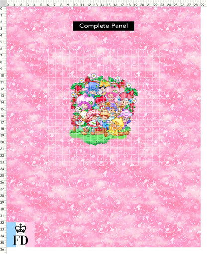 PREORDER - Short-Berry Friends - Panel - Short-Berry Friends - Foliage Pink - CHILD or ADULT