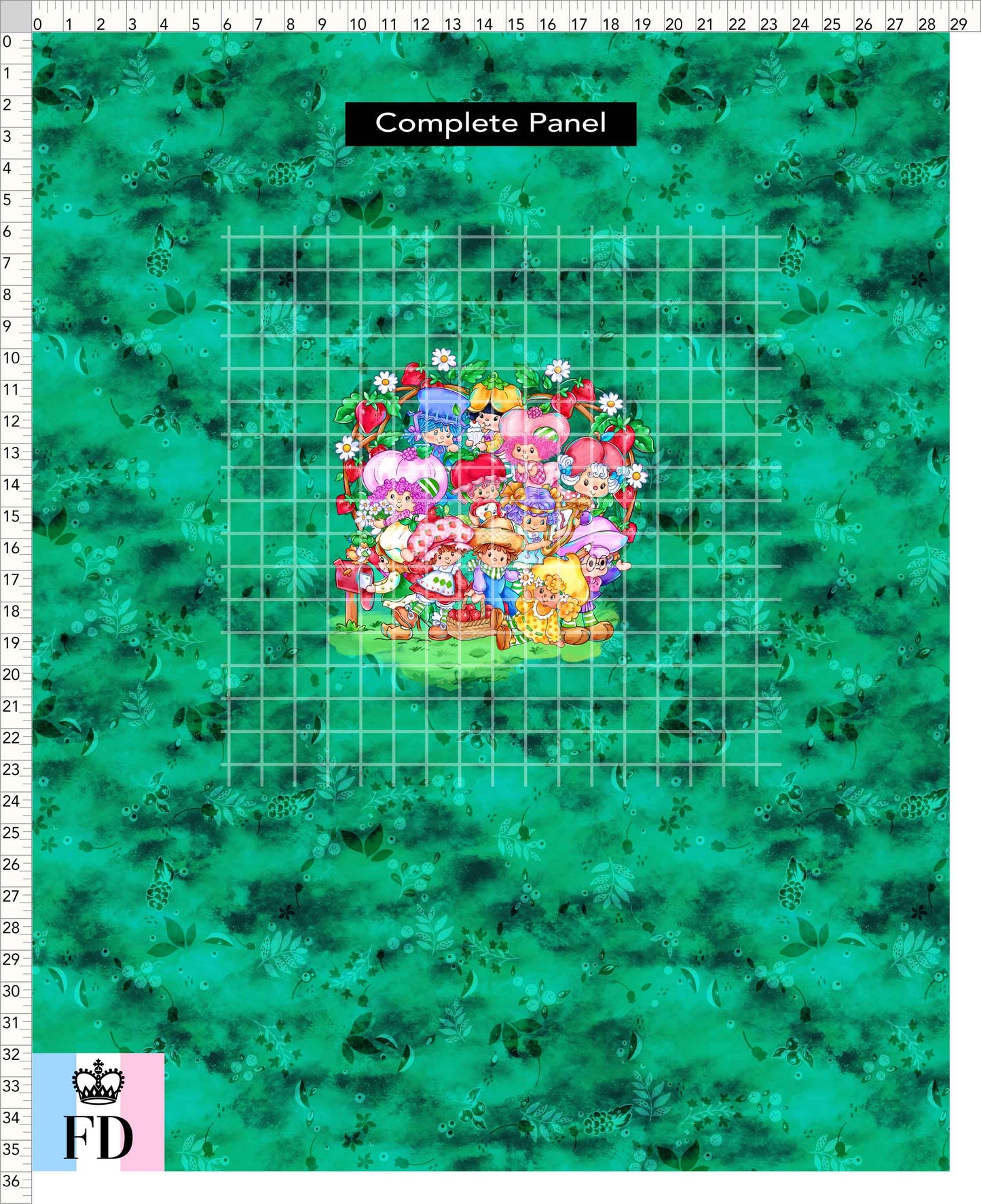 PREORDER - Short-Berry Friends - Panel - Short-Berry Friends - Leaves Green - CHILD or ADULT