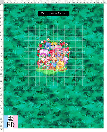 PREORDER - Short-Berry Friends - Panel - Short-Berry Friends - Leaves Green - CHILD or ADULT