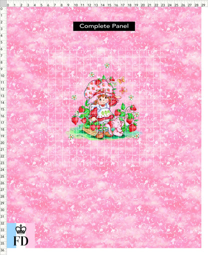 PREORDER - Short-Berry Friends - Panel - Strawberry - Foliage Pink - CHILD or ADULT