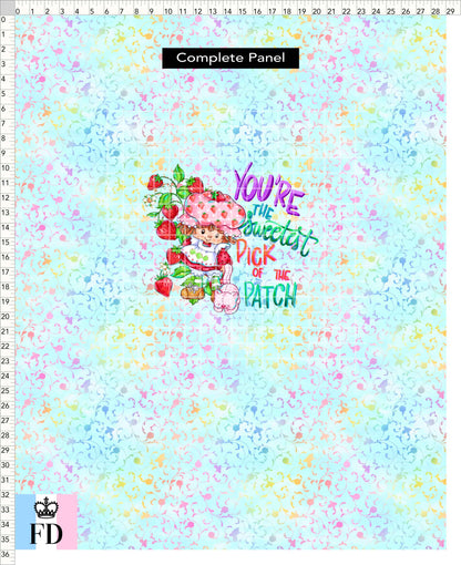 PREORDER - Short-Berry Friends - Panel - Sweetest Pick - Foliage Aqua - CHILD or ADULT