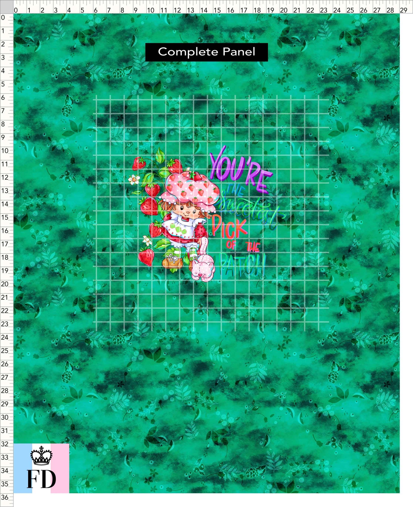 PREORDER - Short-Berry Friends - Panel - Sweetest Pick - Leaves Green - CHILD or ADULT