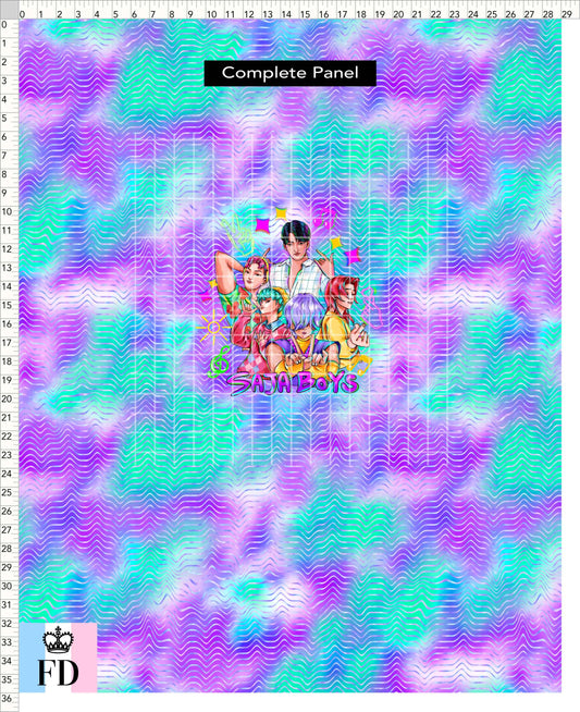 PREORDER - KPop Demon HuntrX - Panel - Saja - Aqua Lilac Waves - ADULT