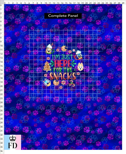 PREORDER - Christmas Wackadoo! - Panel - Snacks - Paws Blue - CHILD or ADULT