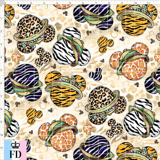 PREORDER - Safari Adventures - Animal Print Heads - Sand - REGULAR SCALE