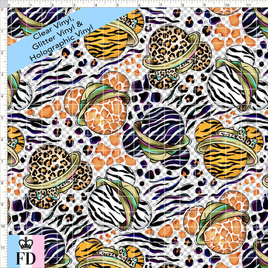 PREORDER - Safari Adventures - Animal Print Heads Wild - CLEAR & GLITTER VINYL - REGULAR SCALE