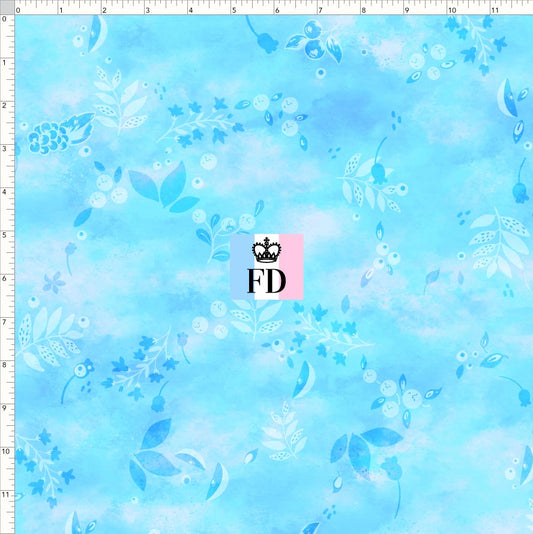 PREORDER - Short-Berry Friends - Background - Leaves Light Blue