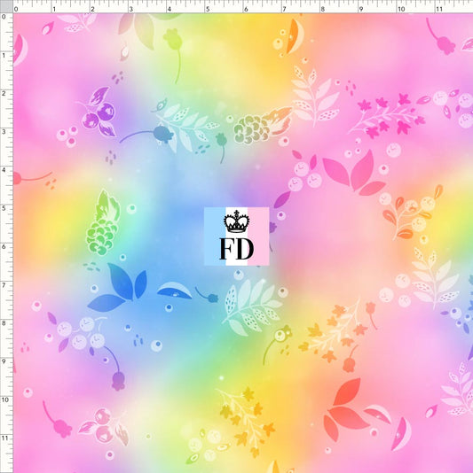PREORDER - Short-Berry Friends - Background - Leaves Rainbow