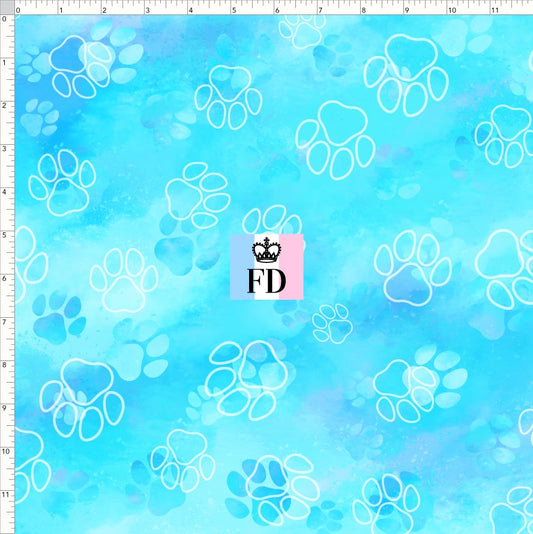 PREORDER - Christmas Wackadoo! - Background - Paws Light Blue