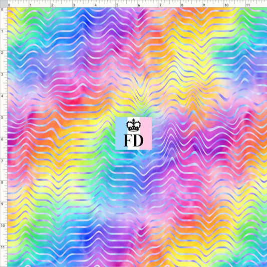 PREORDER - KPop Demon HuntrX - Background - Waves Rainbow
