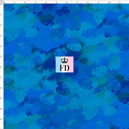 PREORDER - Safari Adventures - Background - Leaves Blue