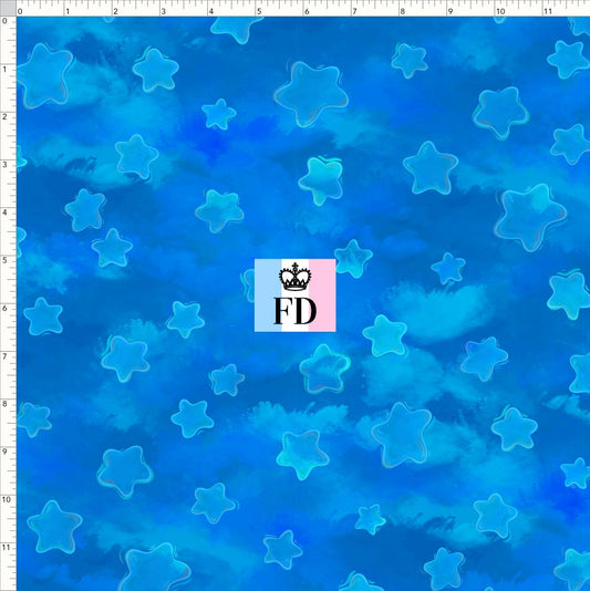 PREORDER - Rainbow Bears - Background - Stars Blue