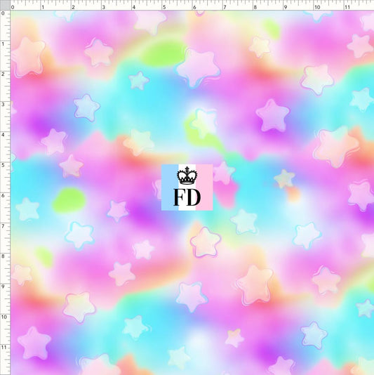 PREORDER - Rainbow Bears - Background - Stars Colorful