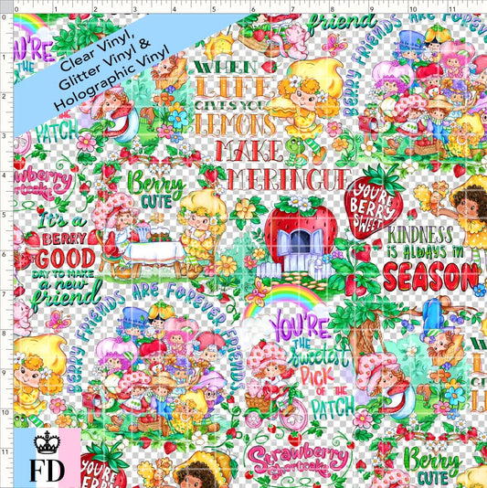 PREORDER - Short-Berry Friends - Berry Phrases - CLEAR & GLITTER VINYL - REGULAR SCALE