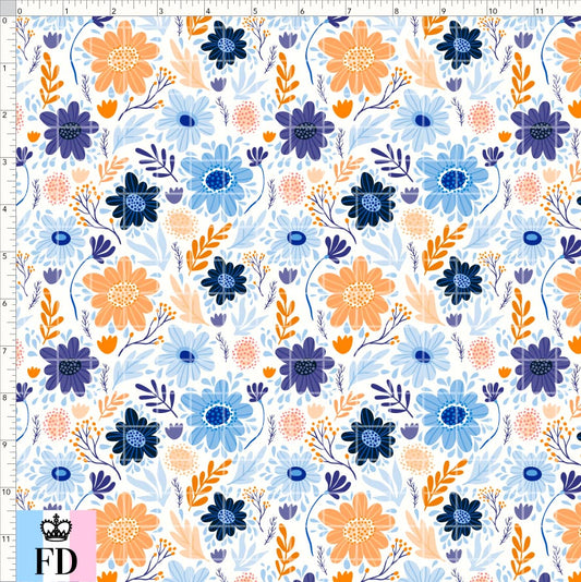 PREORDER - Flowers - Blue Orange Flowers