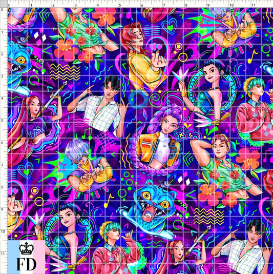 PREORDER - KPop Demon HuntrX - Characters - Blue Magenta - REGULAR SCALE