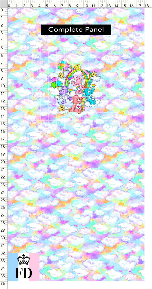 PREORDER - Rainbow Bears - Panel - Rainbow Bears - Clouds Colorful - CHILD