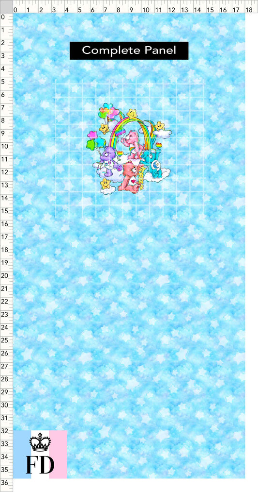 PREORDER - Rainbow Bears - Panel - Rainbow Bears - Stars Light Blue - CHILD