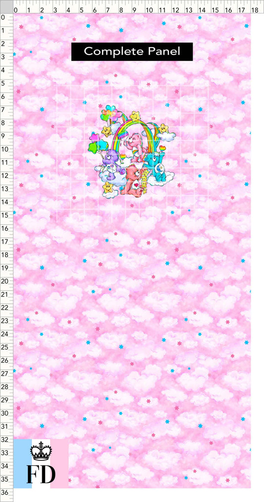 PREORDER - Rainbow Bears - Panel - Rainbow Bears - Clouds Pink - CHILD
