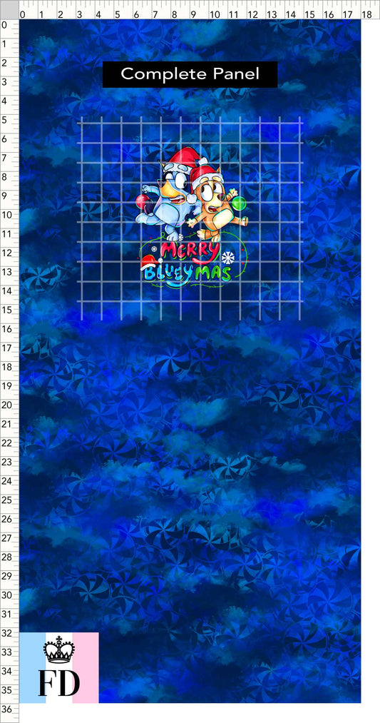 PREORDER - Christmas Wackadoo! - Panel - Blueymas - Candy Blue - CHILD or ADULT