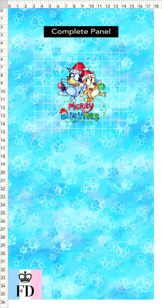PREORDER - Christmas Wackadoo! - Panel - Blueymas - Paws Light Blue - CHILD or ADULT
