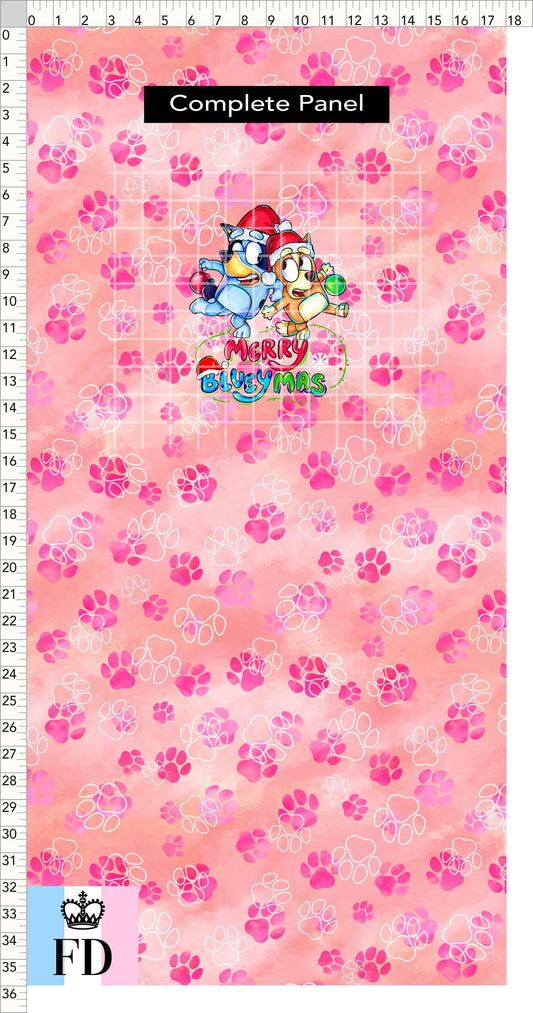 PREORDER - Christmas Wackadoo! - Panel - Blueymas - Paws Peach Pink - CHILD or ADULT
