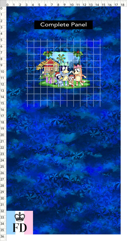 PREORDER - Christmas Wackadoo! - Panel - Family - Candy Blue - CHILD or ADULT