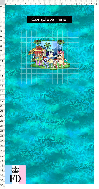PREORDER - Christmas Wackadoo! - Panel - Family - Candy Teal - CHILD or ADULT
