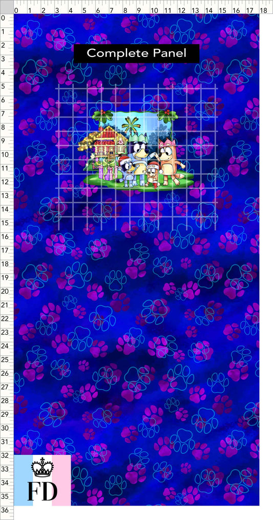 PREORDER - Christmas Wackadoo! - Panel - Family - Paws Blue - CHILD or ADULT