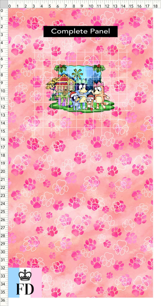 PREORDER - Christmas Wackadoo! - Panel - Family - Paws Peach Pink - CHILD or ADULT