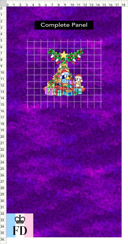 PREORDER - Christmas Wackadoo! - Panel - Gifts - Candy Purple - CHILD or ADULT