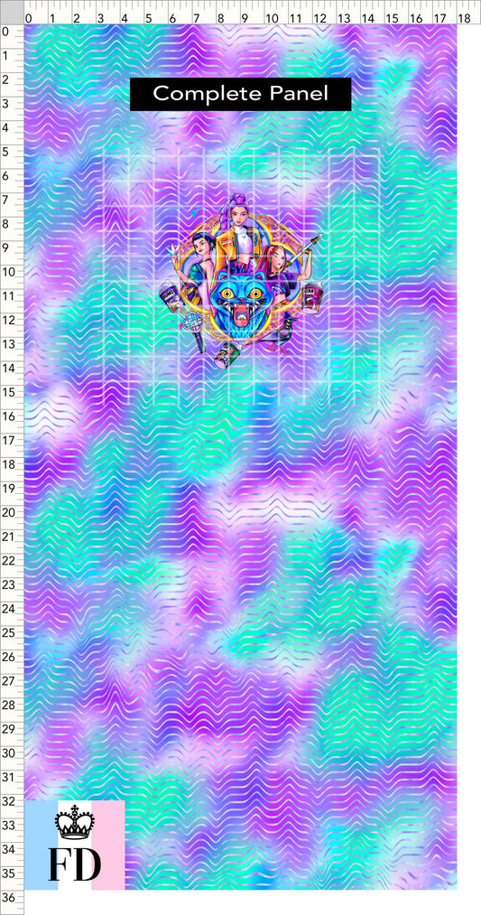 PREORDER - KPop Demon HuntrX - Panel - HunterX - Aqua Lilac Waves - CHILD