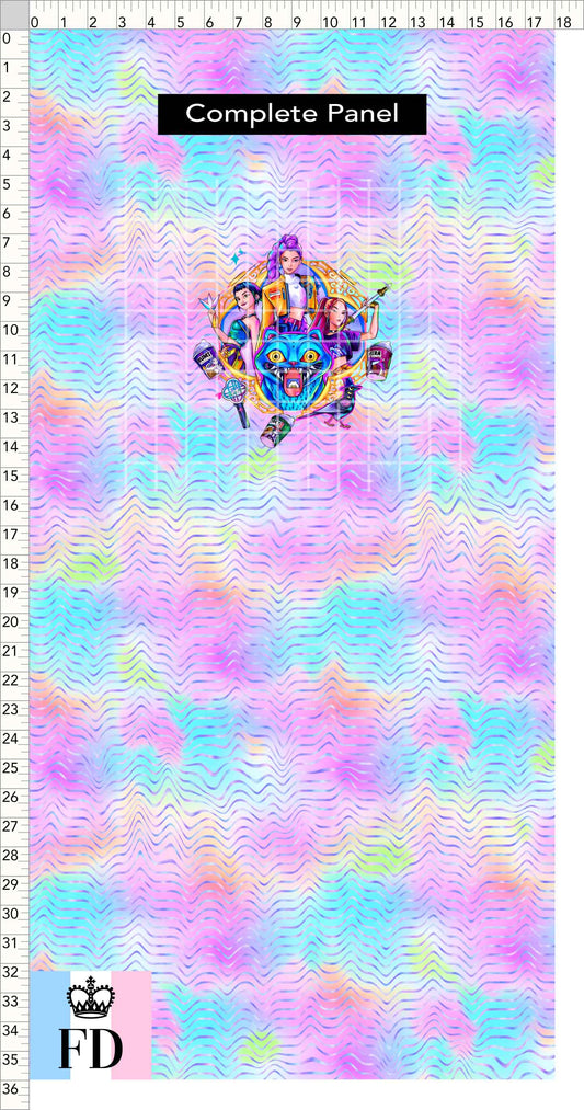PREORDER - KPop Demon HuntrX - Panel - HunterX - Pastel Waves - CHILD