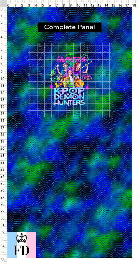 PREORDER - KPop Demon HuntrX - Panel - KPop DH - Blue Green Waves - CHILD