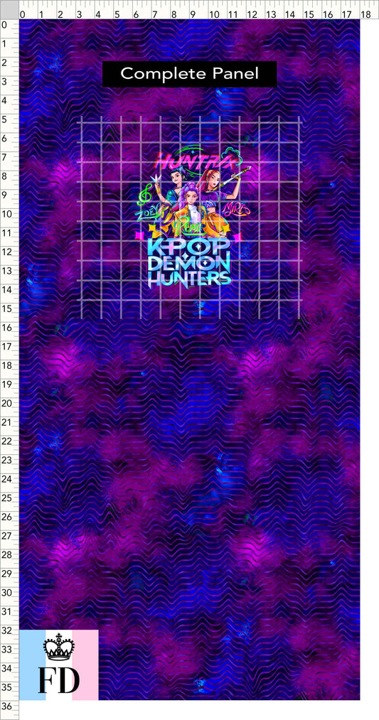 PREORDER - KPop Demon HuntrX - Panel - KPop DH - Blue Magenta Waves - CHILD