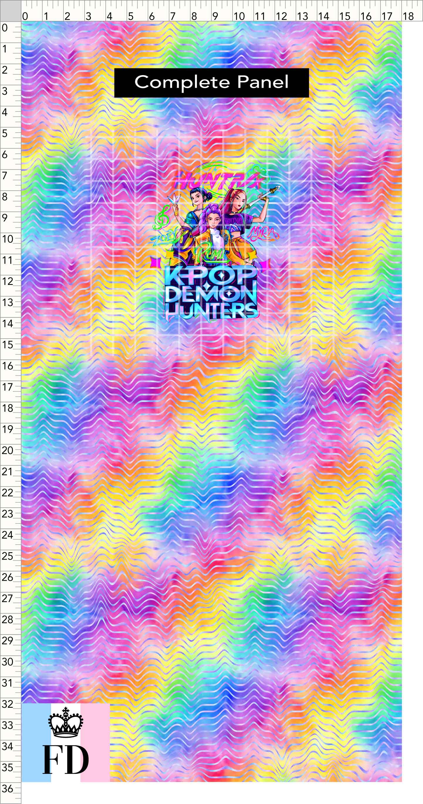 PREORDER - KPop Demon HuntrX - Panel - KPop DH - Rainbow Waves - CHILD