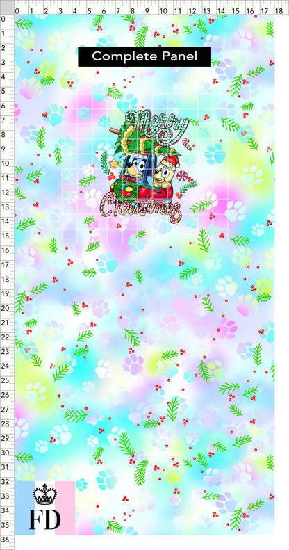 PREORDER - Christmas Wackadoo! - Panel - Merry Car - Mistletoe Pastel - CHILD or ADULT