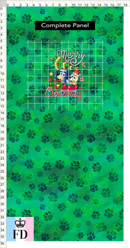PREORDER - Christmas Wackadoo! - Panel - Merry Car - Paws Green - CHILD or ADULT