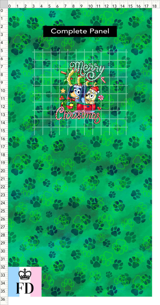 PREORDER - Christmas Wackadoo! - Panel - Merry Car - Paws Green - CHILD or ADULT