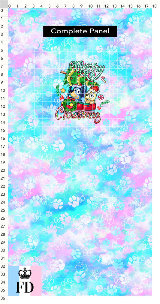 PREORDER - Christmas Wackadoo! - Panel - Merry Car - Paws Pastel - CHILD or ADULT