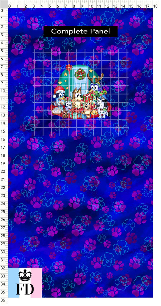 PREORDER - Christmas Wackadoo! - Panel - Party - Paws Blue - CHILD or ADULT