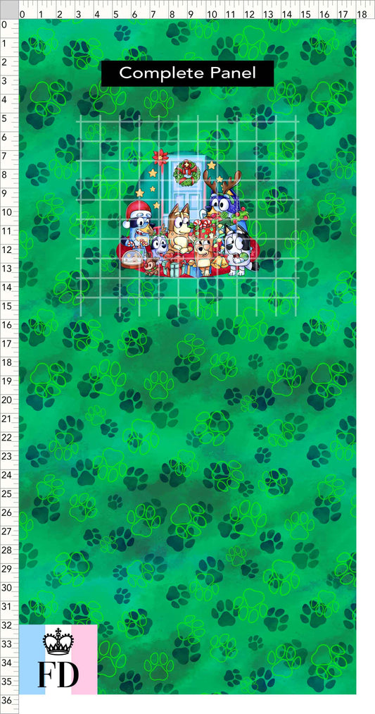 PREORDER - Christmas Wackadoo! - Panel - Party - Paws Green - CHILD or ADULT
