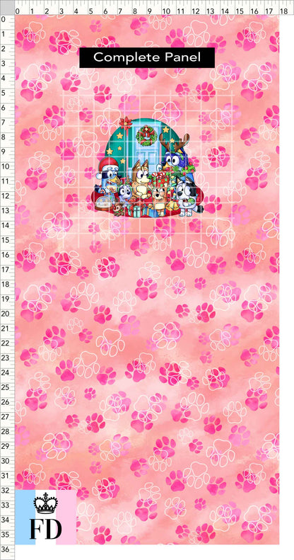 PREORDER - Christmas Wackadoo! - Panel - Party - Paws Peach Pink - CHILD or ADULT