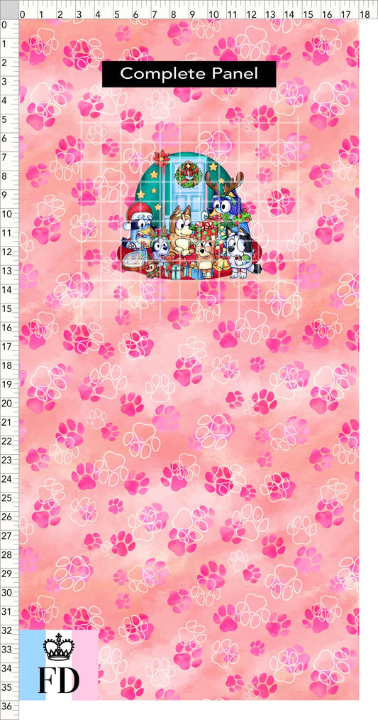 PREORDER - Christmas Wackadoo! - Panel - Party - Paws Peach Pink - CHILD or ADULT