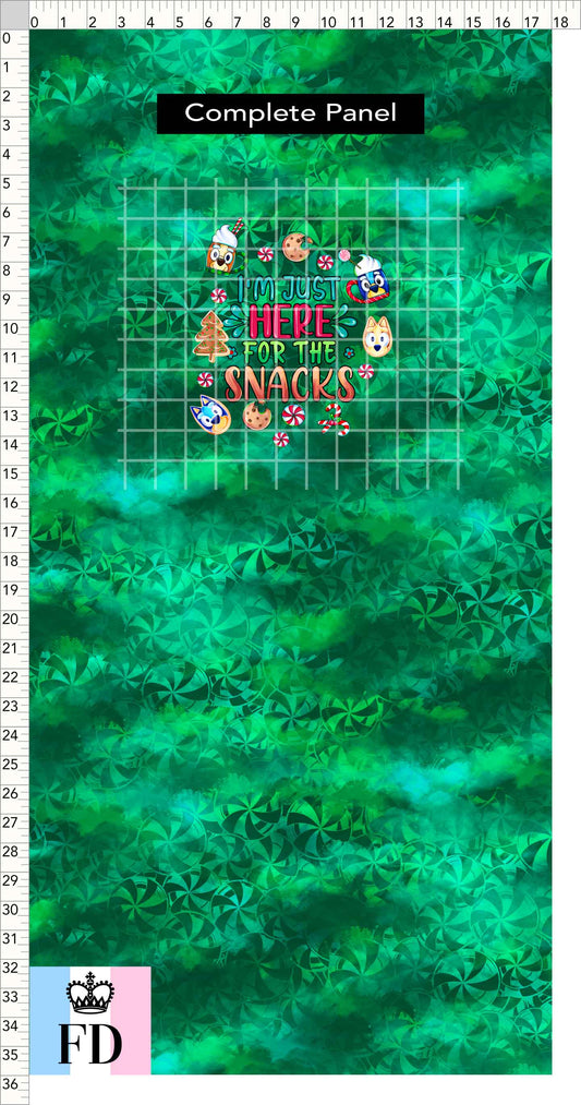PREORDER - Christmas Wackadoo! - Panel - Snacks - Candy Green - CHILD or ADULT