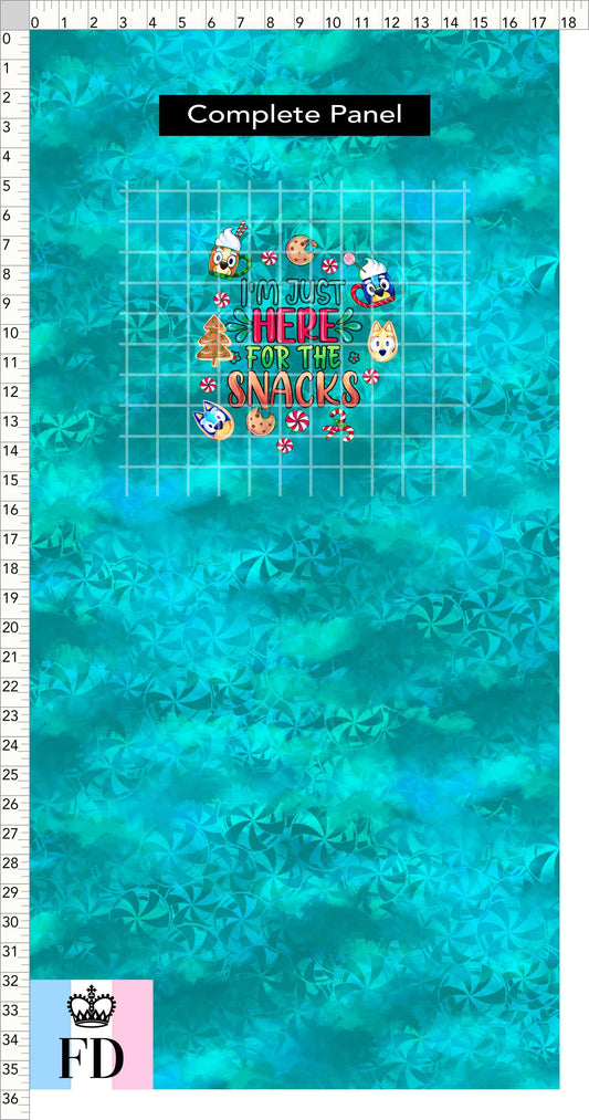 PREORDER - Christmas Wackadoo! - Panel - Snacks - Candy Teal - CHILD or ADULT