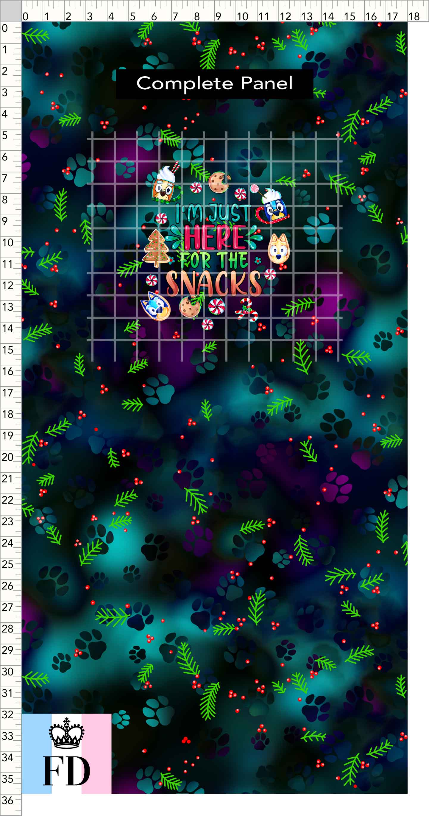 PREORDER - Christmas Wackadoo! - Panel - Snacks - Mistletoe Dark - CHILD or ADULT