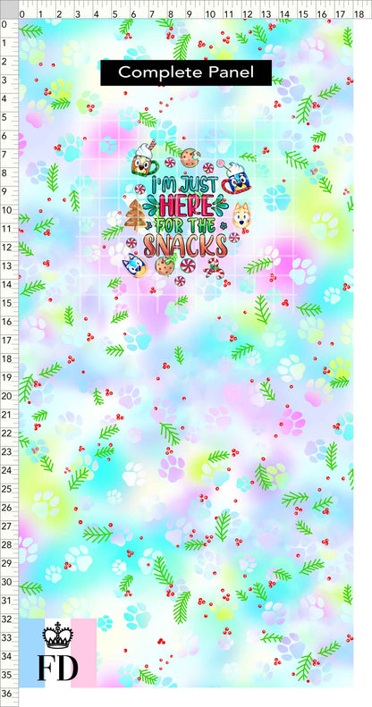PREORDER - Christmas Wackadoo! - Panel - Snacks - Mistletoe Pastel - CHILD or ADULT