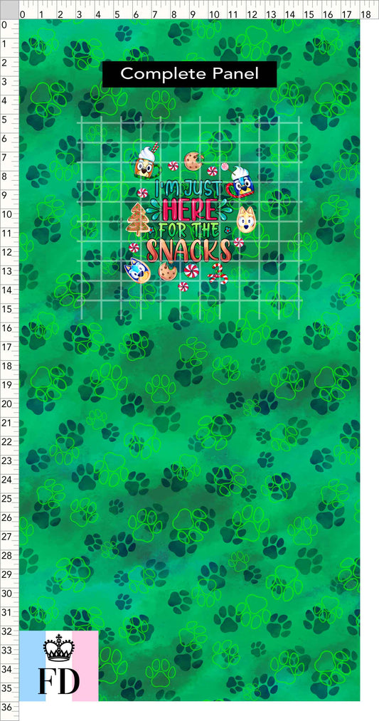 PREORDER - Christmas Wackadoo! - Panel - Snacks - Paws Green - CHILD or ADULT