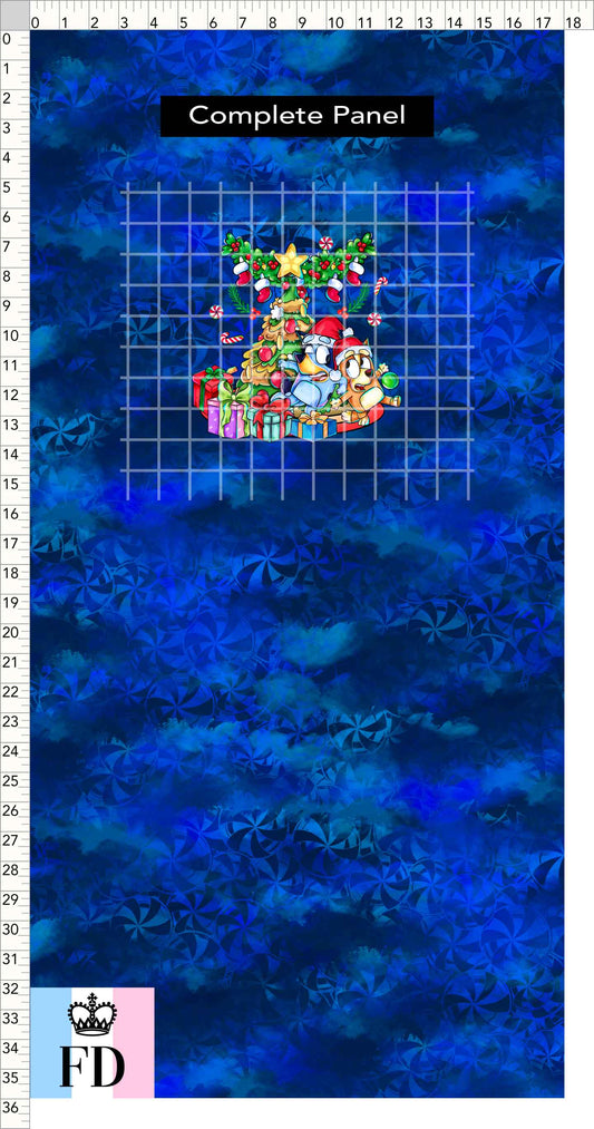 PREORDER - Christmas Wackadoo! - Panel - Tree - Candy Blue - CHILD or ADULT
